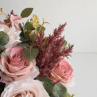 Arranjo De Rosas E Peônias Artificiais No Vaso Preto | Formos